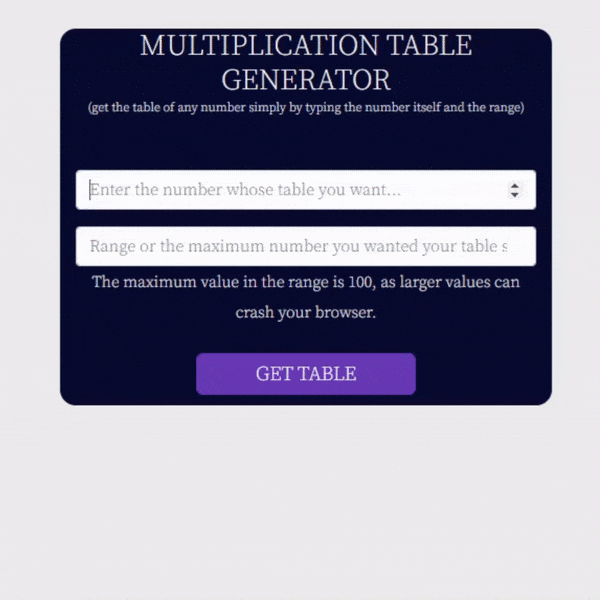 Build Your Own Multiplication Table Generator using HTML, CSS, and JavaScript.gif